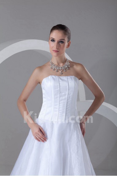 Organza Strapless Short Dress