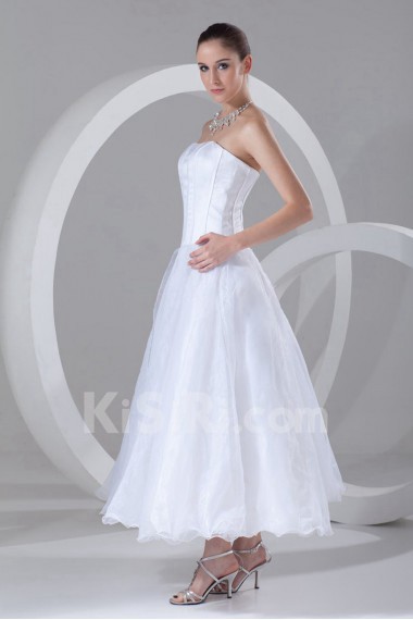 Organza Strapless Short Dress