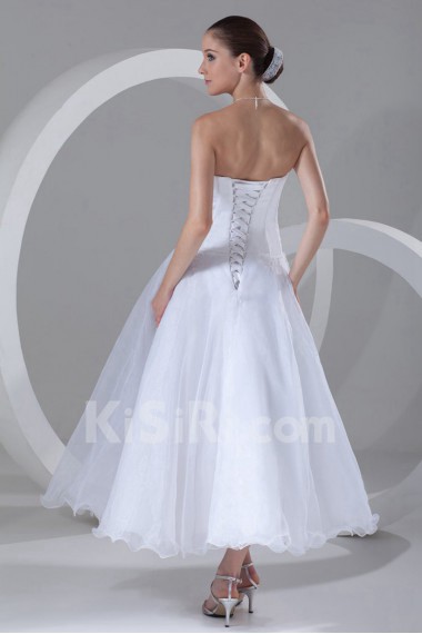 Organza Strapless Short Dress