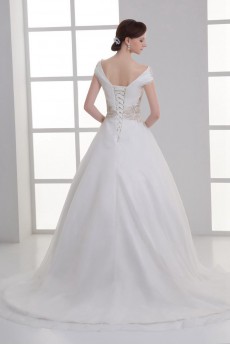 Organza Ball Gown with Embroidery