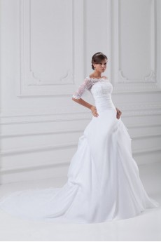 Taffeta Strapless Ball Gown