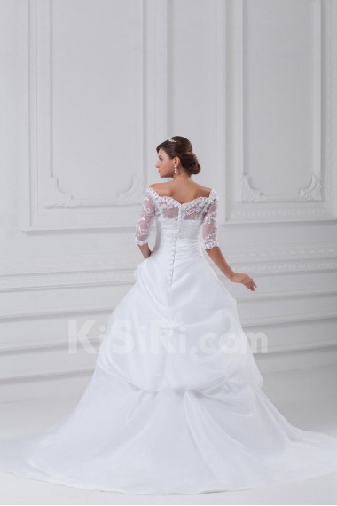 Taffeta Strapless Ball Gown