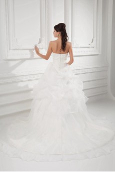 Organza Sweetheart A Line Gown with Embroidery