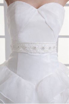 Organza Sweetheart A Line Gown with Sash