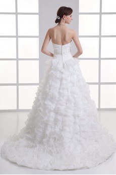 Organza Sweetheart A Line Gown with Sash