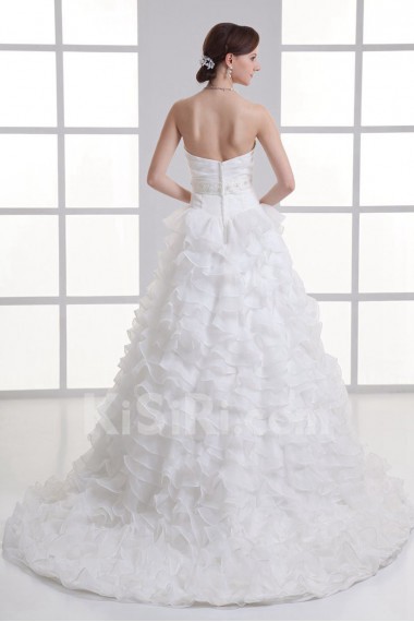 Organza Sweetheart A Line Gown with Sash