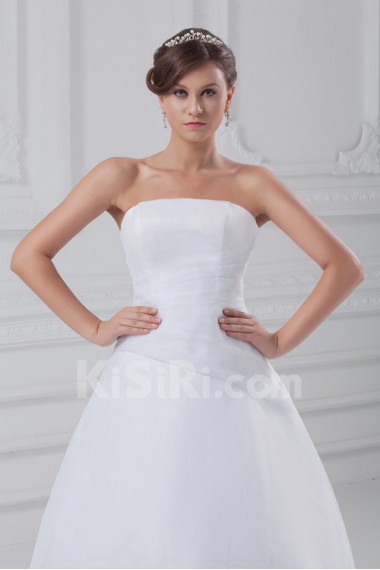 Organza Strapless A Line Gown