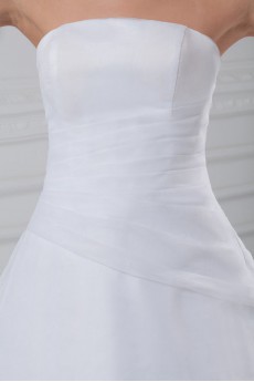 Organza Strapless A Line Gown