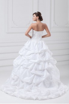 Taffeta Sweetheart A Line Gown with Embroidery