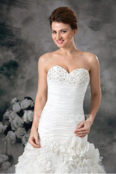 Taffeta Sweetheart A Line Gown with Embroidery