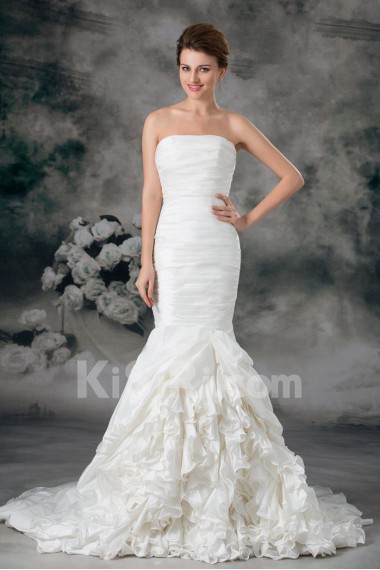 Taffeta Strapless Mermaid Gown