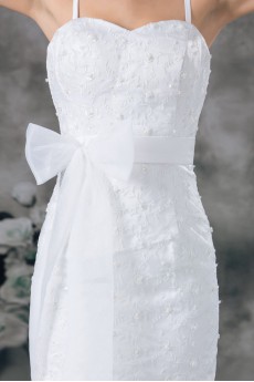 Organza Sheath Gown with Sash