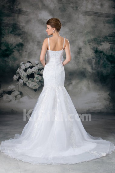 Organza Sheath Gown with Sash