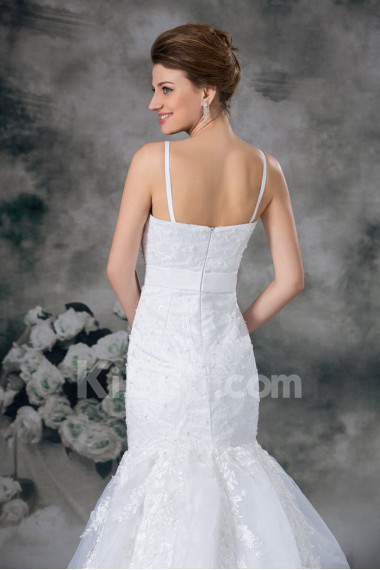 Organza Sheath Gown with Sash