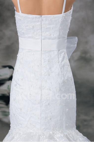 Organza Sheath Gown with Sash