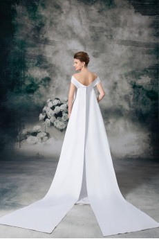 Satin Strapless Sheath Gown with Embroidery