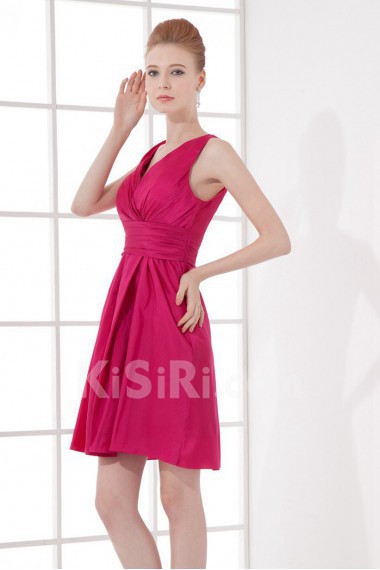 Taffeta V Neckline Sheath Dress