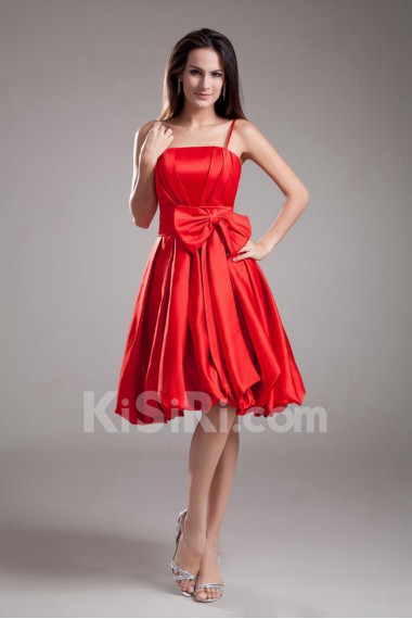 Satin Knee Length Dress