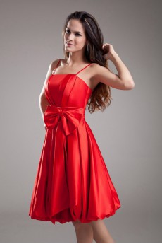 Satin Knee Length Dress