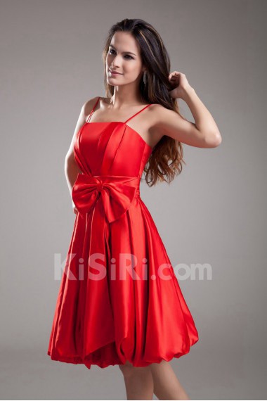 Satin Knee Length Dress