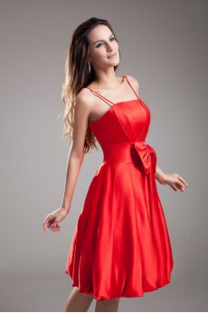 Satin Knee Length Dress