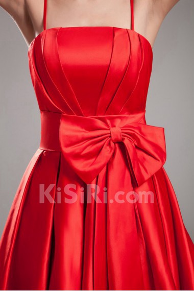 Satin Knee Length Dress