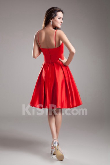 Satin Knee Length Dress