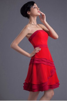 Chiffon Strapless Sheath Dress