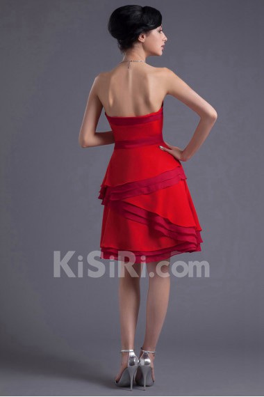 Chiffon Strapless Sheath Dress