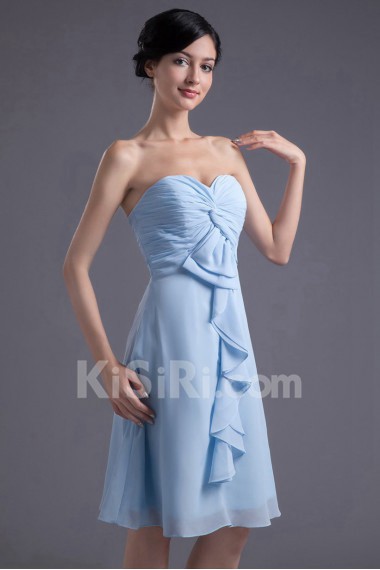 Chiffon Sweetheart Knee Length Dress