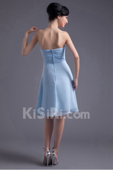 Chiffon Sweetheart Knee Length Dress