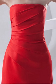 Satin Strapless Sheath Dress