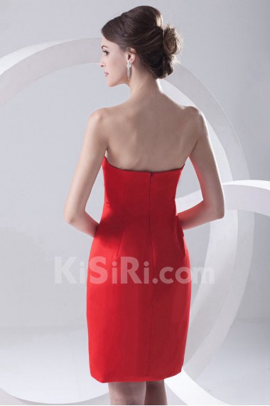 Satin Strapless Sheath Dress