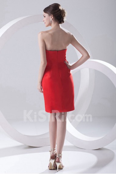 Satin Strapless Sheath Dress