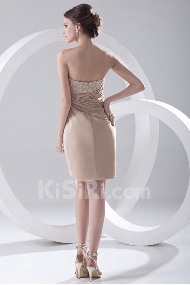 Taffeta Strapless Short Dress