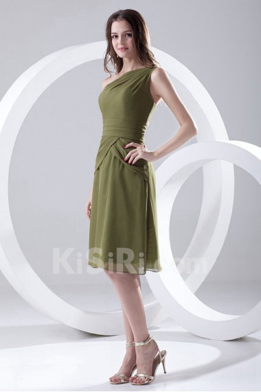 Chiffon Asymmetrical Short Dress