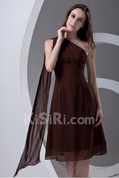 Chiffon Asymmetrical A Line Dress