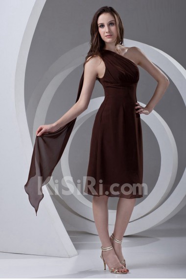 Chiffon Asymmetrical A Line Dress