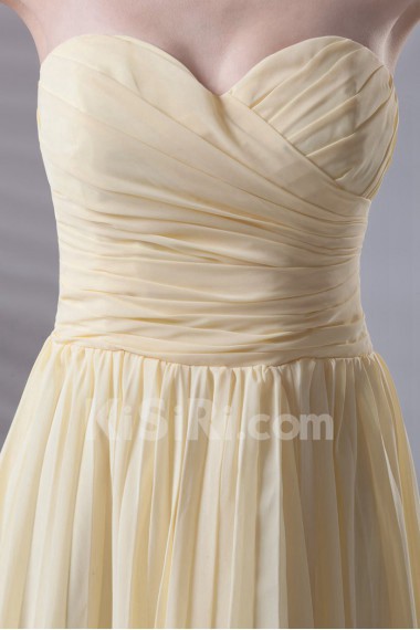 Chiffon Sweetheart Knee Length Dress