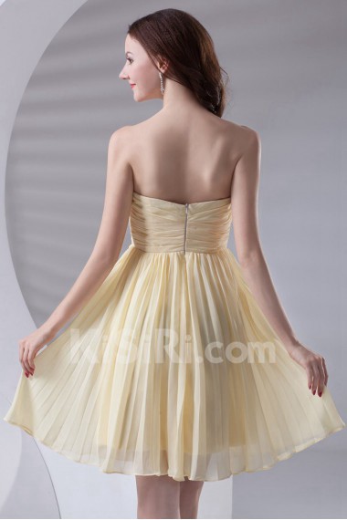 Chiffon Sweetheart Knee Length Dress