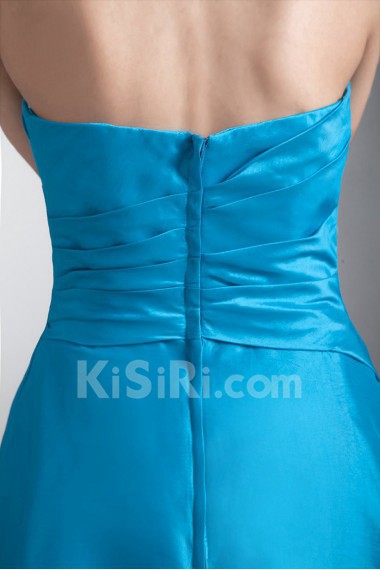 Taffeta Strapless Knee Length Dress