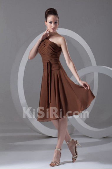 Chiffon Asymmetrical Short Dress