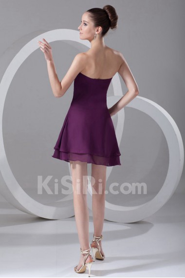 Chiffon V-Neck Short Dress