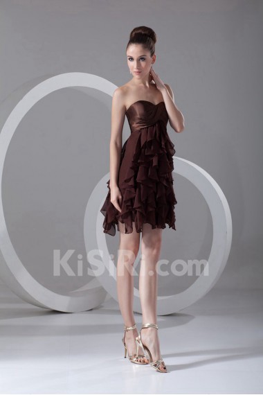 Chiffon Sweetheart Short Dress