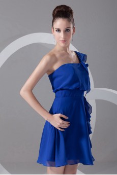 Chiffon Strapless Short Dress