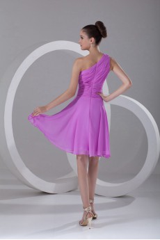 Chiffon Asymmetrical Knee Length Dress