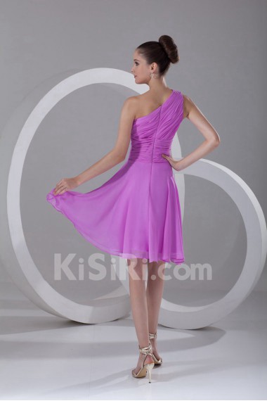 Chiffon Asymmetrical Knee Length Dress