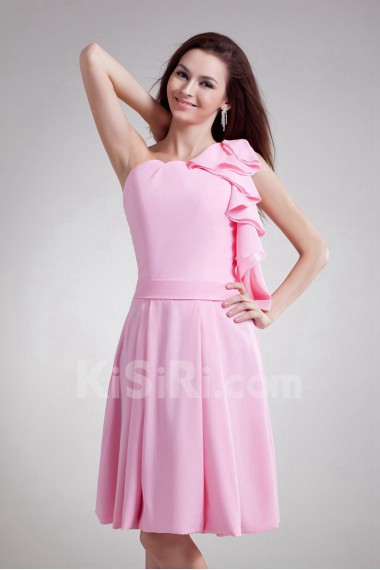 Silk Asymmetrical Short Dress