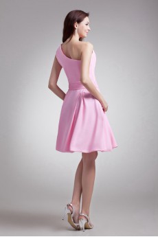 Silk Asymmetrical Short Dress