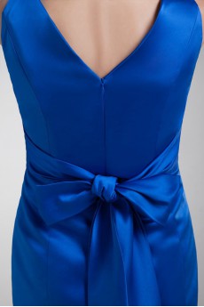 Satin V-Neck Short Dress